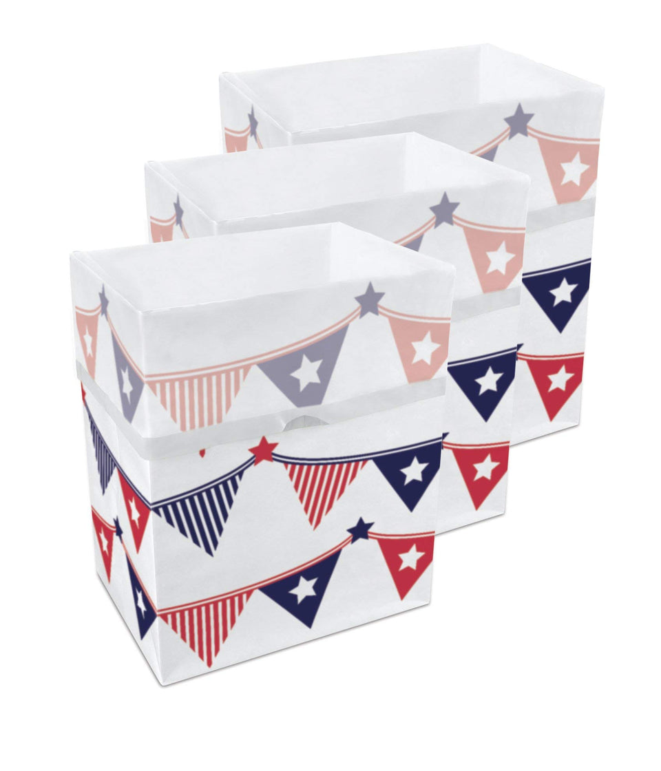 Clean Cubes 13-gallon pop-up trash can folded for easy storage.