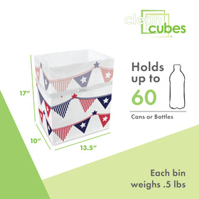 Clean Cubes 3-pack shown for convenient event setup and waste management.