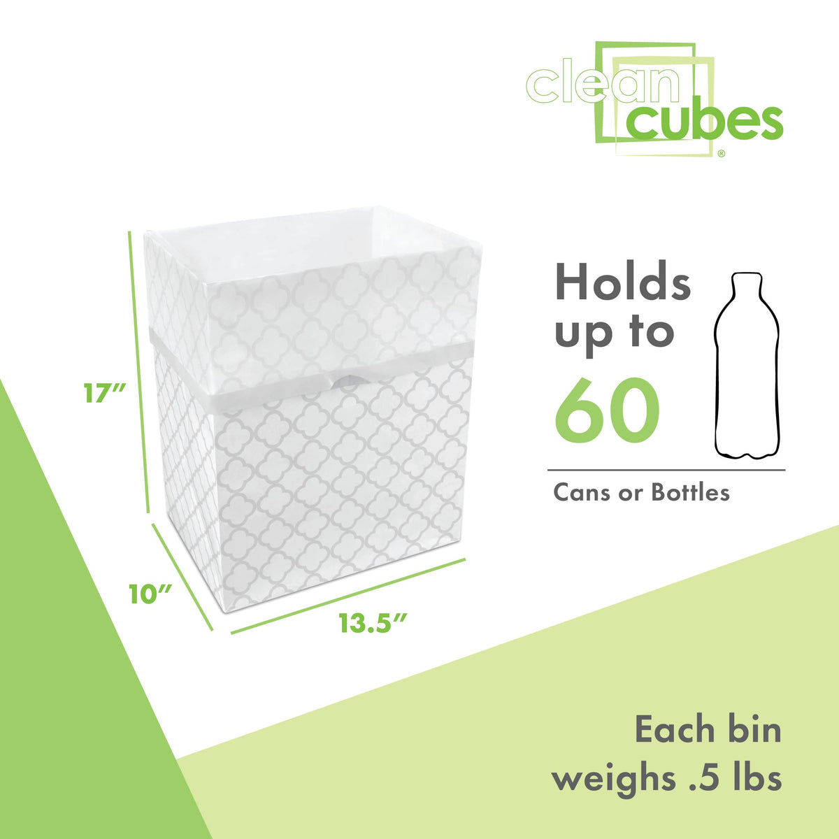 Clean Cubes lightweight pop-up bin ideal for on-the-go events.