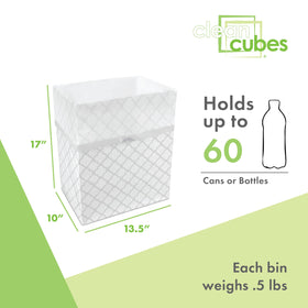 Clean Cubes lightweight pop-up bin ideal for on-the-go events.
