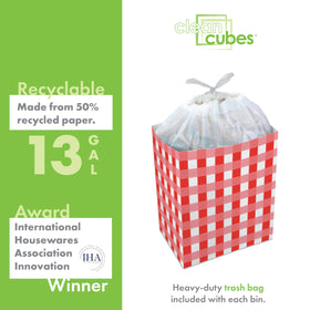 Clean Cubes 50% recycled paper design adds eco-friendly feel to gatherings