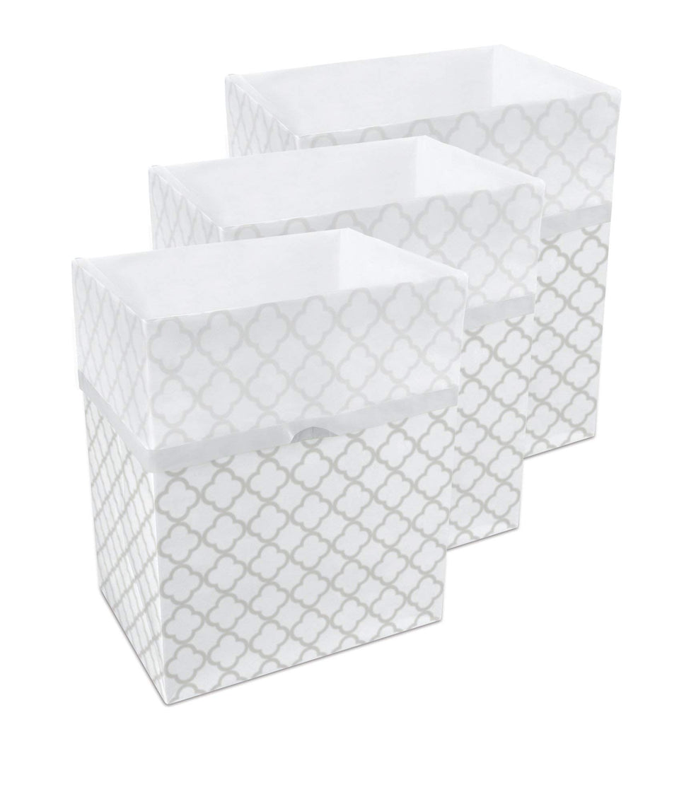 Clean Cubes foldable pop-up bin folded for easy storage and fast setup.