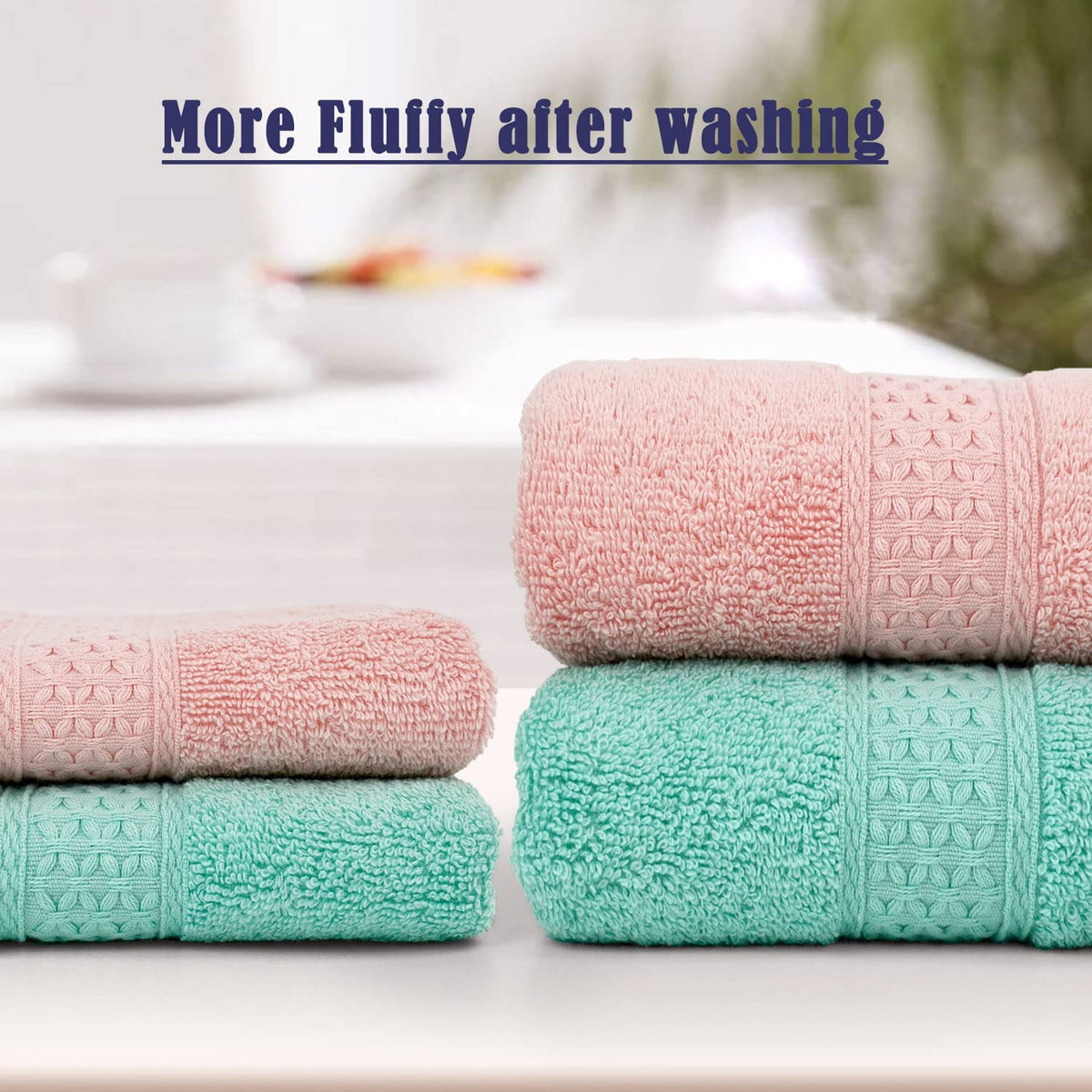 Cleanbear hand towels in assorted colors display vibrant hues for stylish bathroom decor