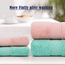 Cleanbear hand towels in assorted colors display vibrant hues for stylish bathroom decor