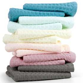 Cleanbear waffle wash cloths multi-color pack ideal for family use