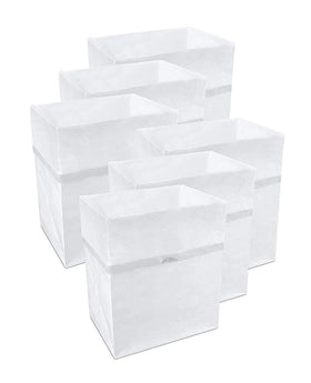 Clean Cubes pop-up trash can 6-pack in package view, convenient for effortless event cleanup.