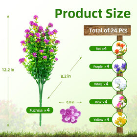 CLEANGOR 24 Bundles outdoors vibrant color palette enhances layered floral arrangements