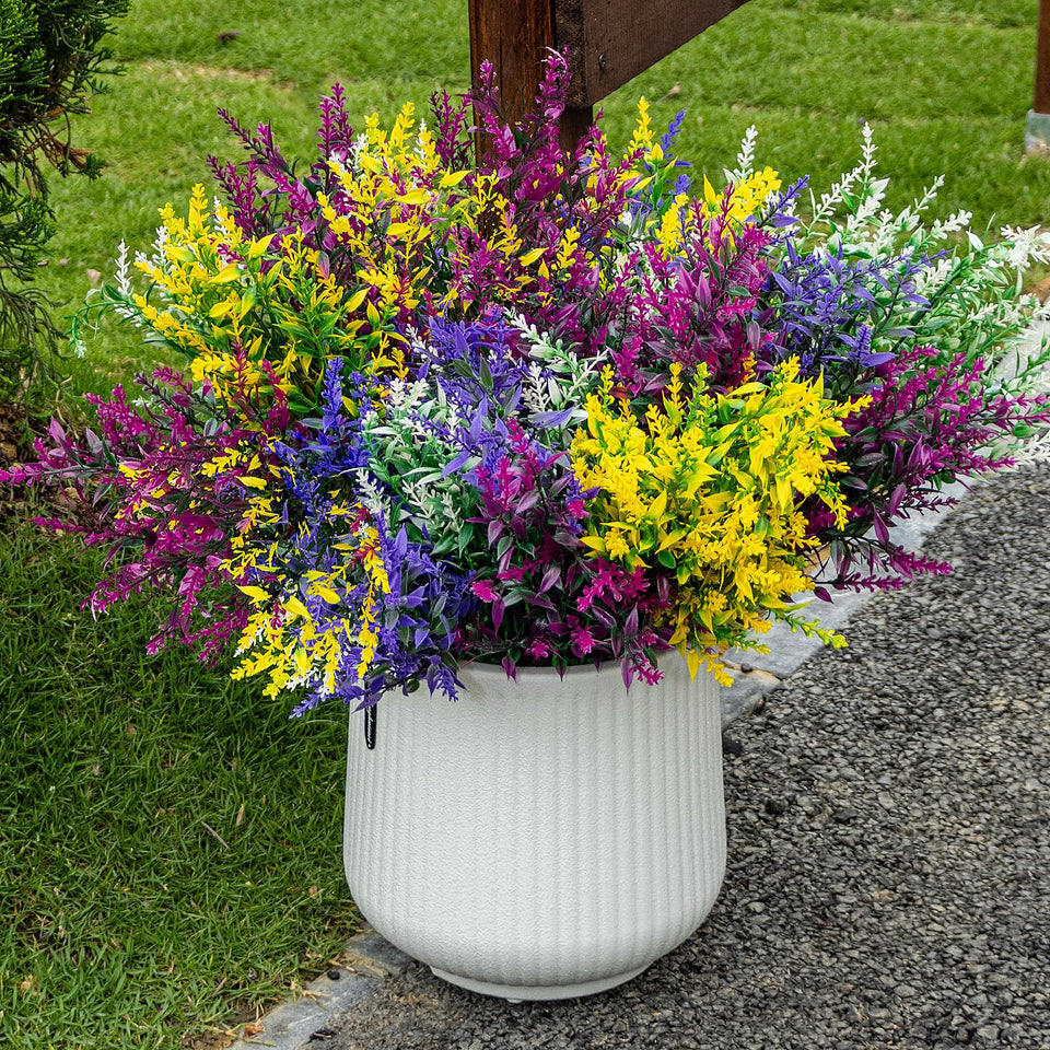 CLEANGOR lavender artificial flowers bundle in purple for vibrant year-round decor