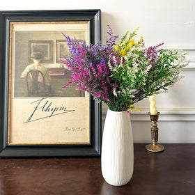 CLEANGOR lavender artificial flowers window box for curb appeal year-round