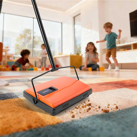 CLEANHOME push power sweeper used on stairs without cords