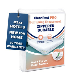 CleanRest PRO box spring encasement (queen) blocks allergens for cleaner sleep at night