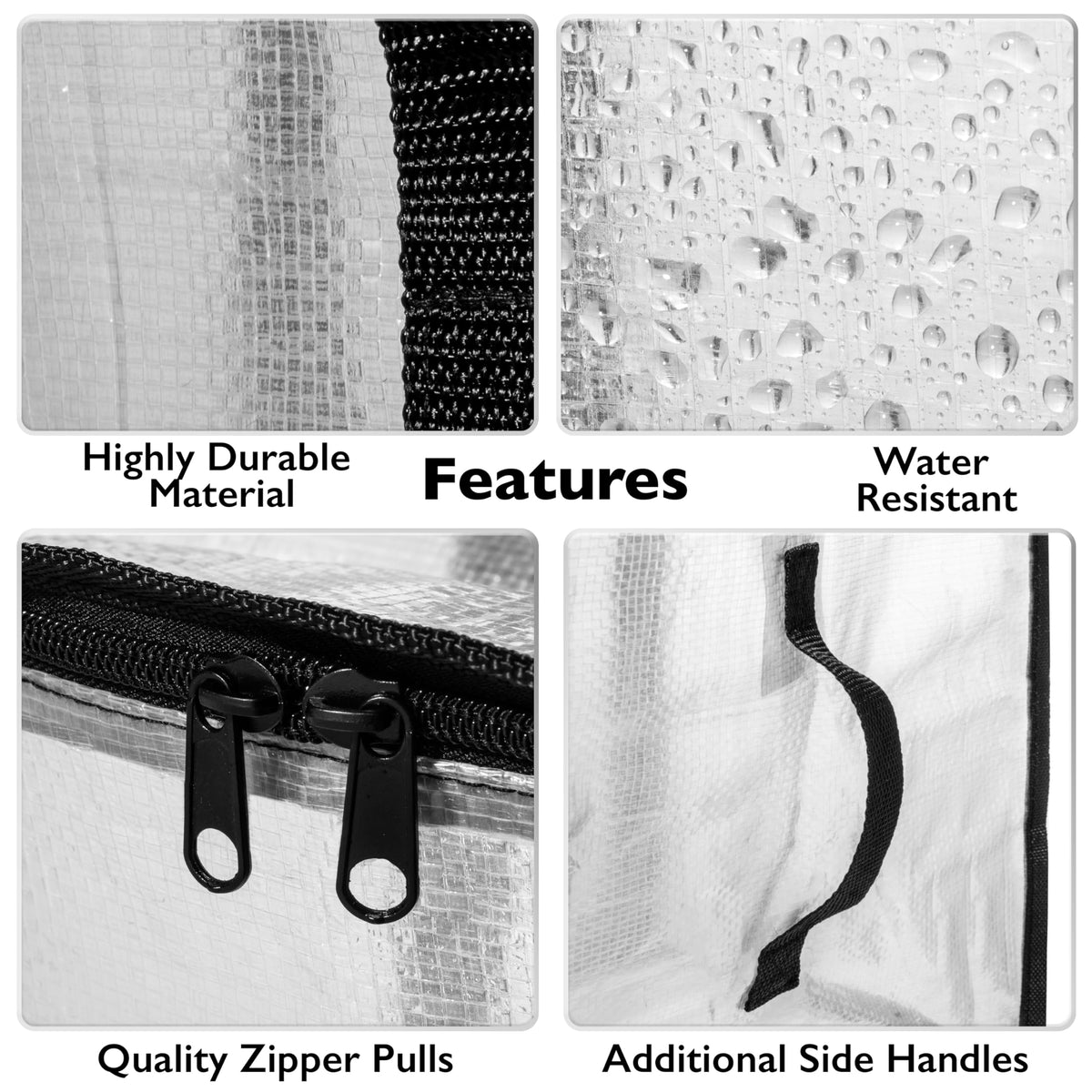 ClearSpace 180gsm coated polypropylene provides lasting strength for heavy loads.
