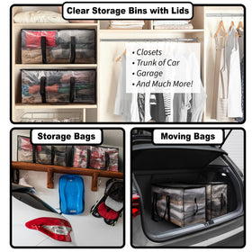 ClearSpace moving bag with side handles for stable carrying.