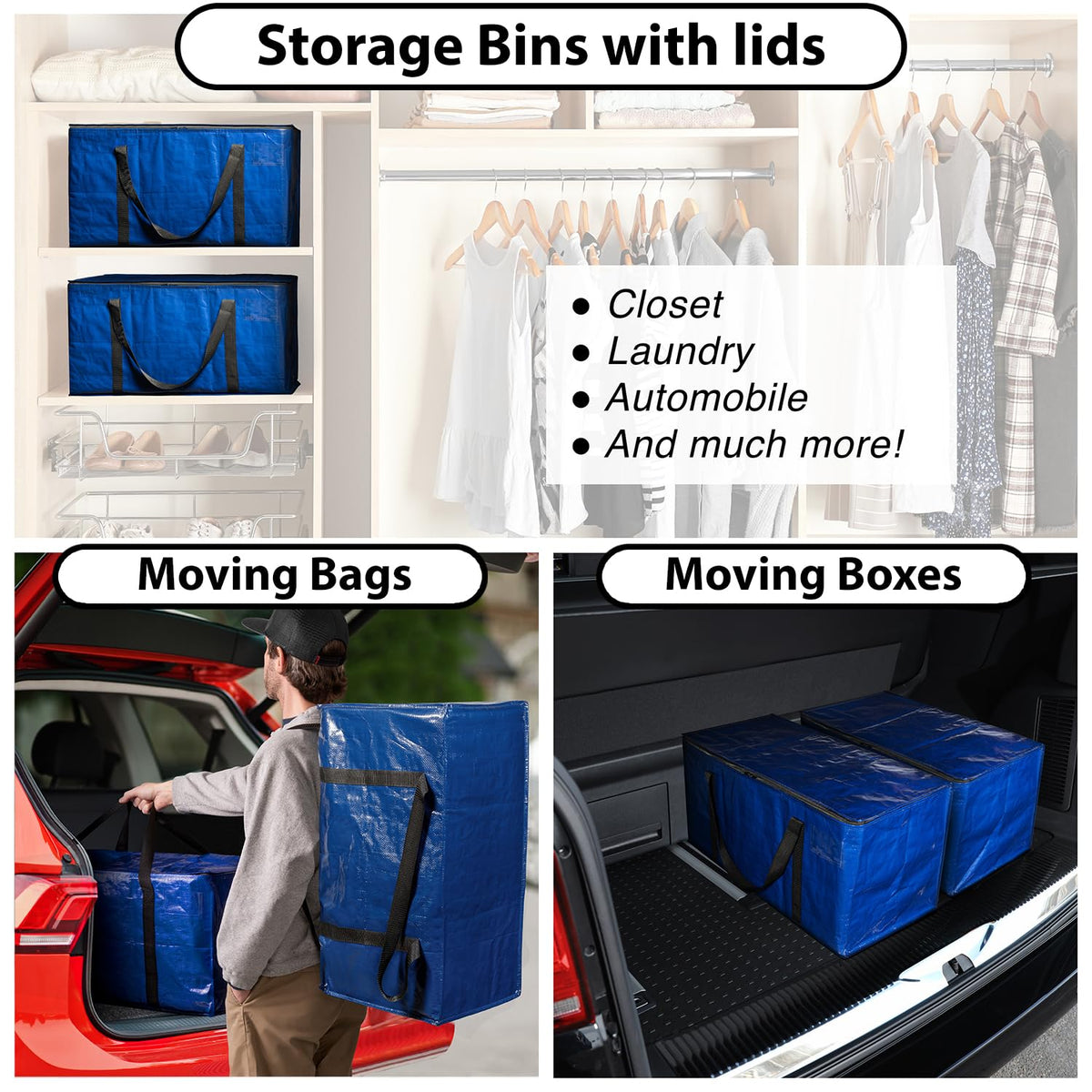 ClearSpace bags with handles and backpack straps for easy stair navigation.