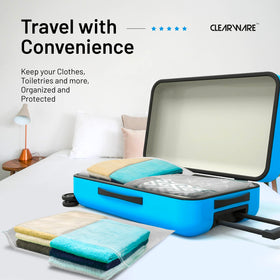 CLEARWARE large bags for luggage and travel organization