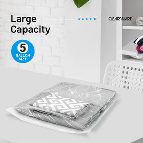CLEARWARE reusable sealable pouches reduce waste and reuse