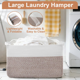 ClenClever basket filled with blankets and pillows for practical storage.