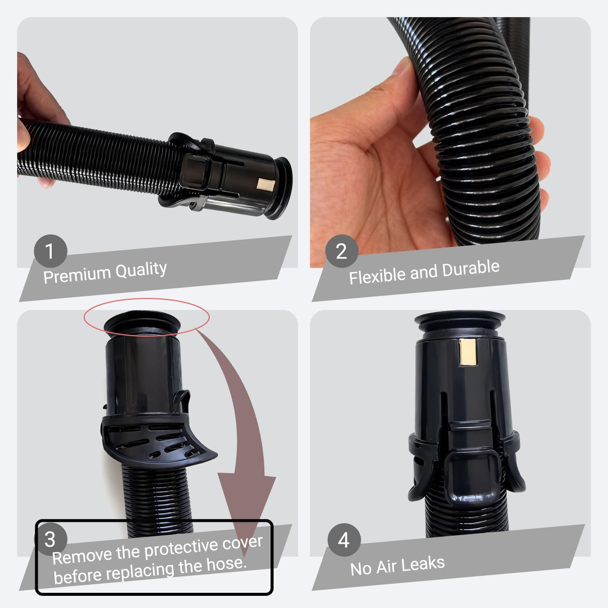 Clenex replacement hose for Shark Rotator Lift-Away preserves suction power.