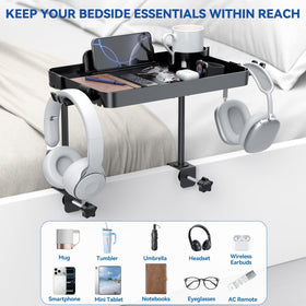 CLESOO four cable holes manage charging wires for tidy setup.