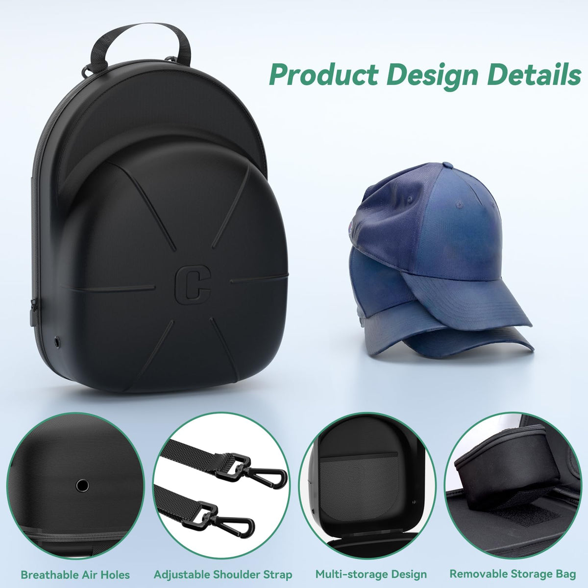 CLESOO hat-case-protective-outer shows durable shell guarding against scratches