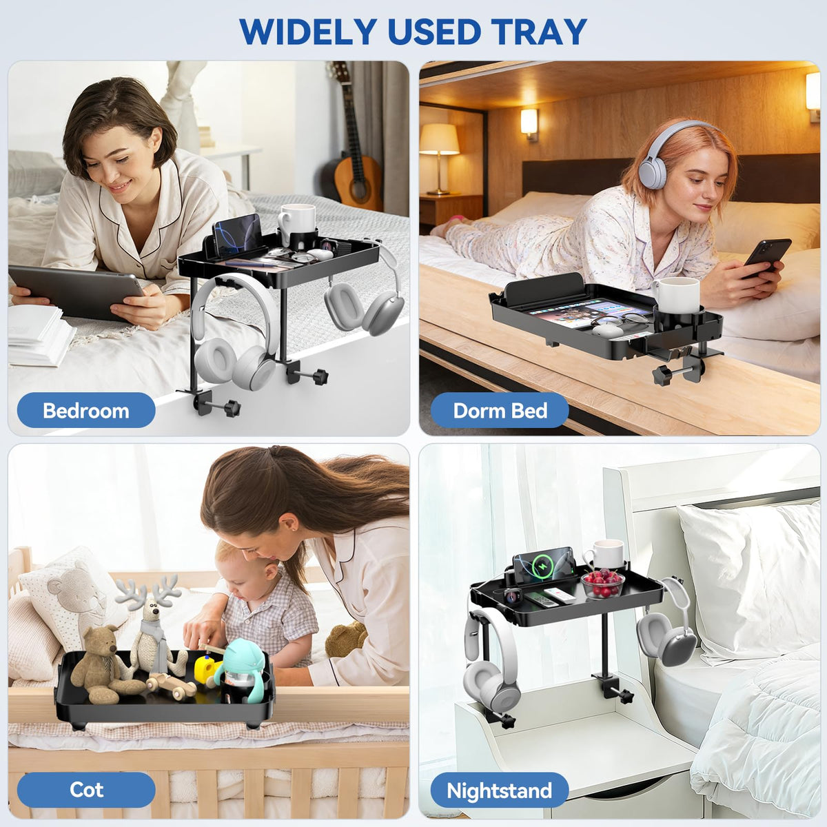 CLESOO compact tray doubles as desk or breakfast tray.