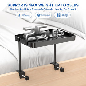 CLESOO removable cup holder keeps beverages secure beside the bed.