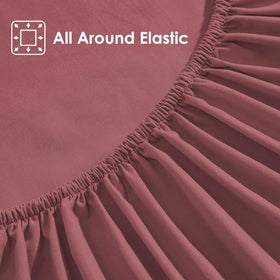 ClevaHome queen fitted sheet with 14-inch deep pocket fits deep mattresses.