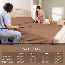 ClevaHome microfiber sheets resist fading and shrinking while staying soft.