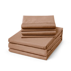 ClevaHome queen flat sheet showing soft, breathable comfort.