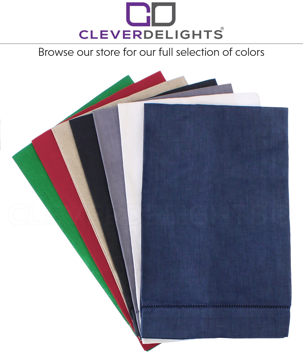 CleverDelights six towels ideal for decorative kitchen or bath use.