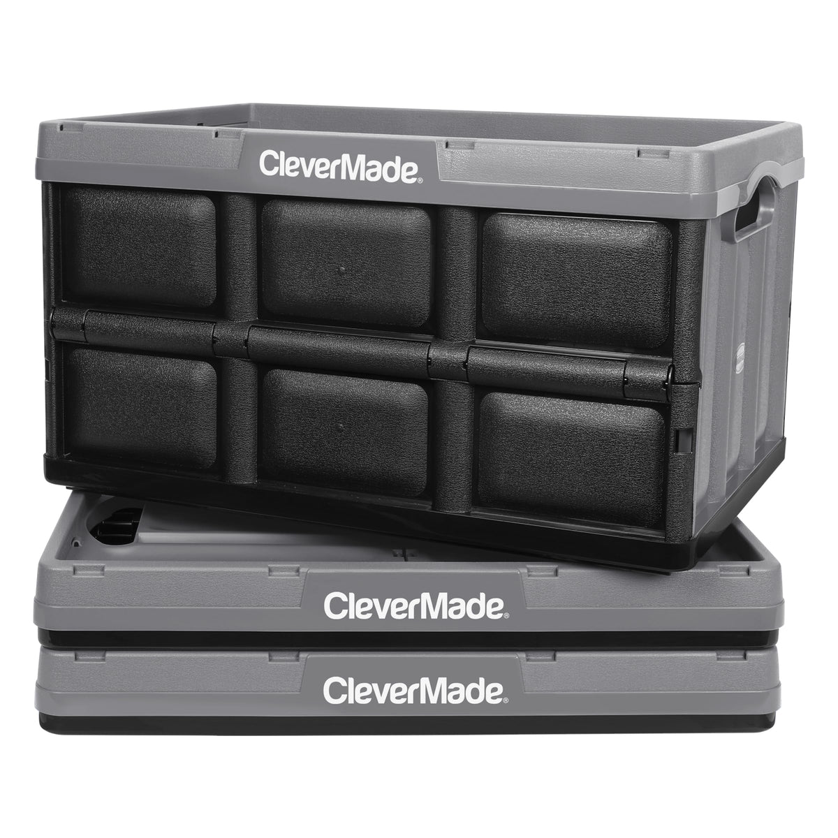 CleverMade 62L bin holding a large load while in use.