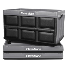 CleverMade 62L bin holding a large load while in use.
