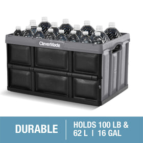 CleverMade 62L bin serving as a moving crate during a move.