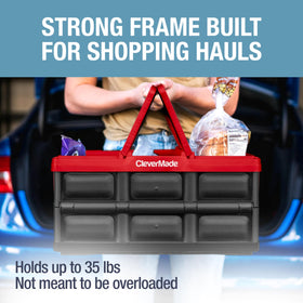 Folded flat in seconds, CleverMade 32L saves trunk space after shopping.