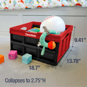 Open basket interlocks securely for stackable storage during transit.
