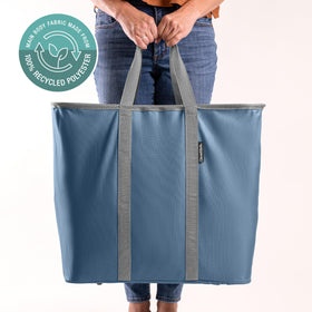 CleverMade Collapsible Laundry Caddy ideal for dorms or trips.