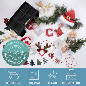 CleverMade garage storage bin maintains load stability with interlocking base
