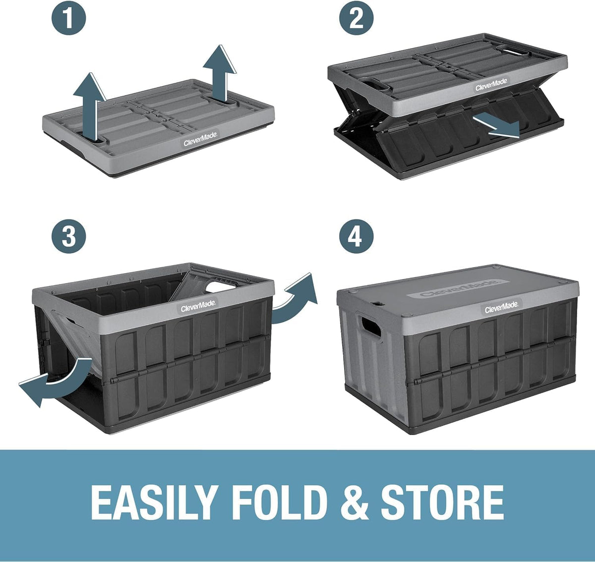 CleverMade heavy-duty bin supports 100 lbs during hauling