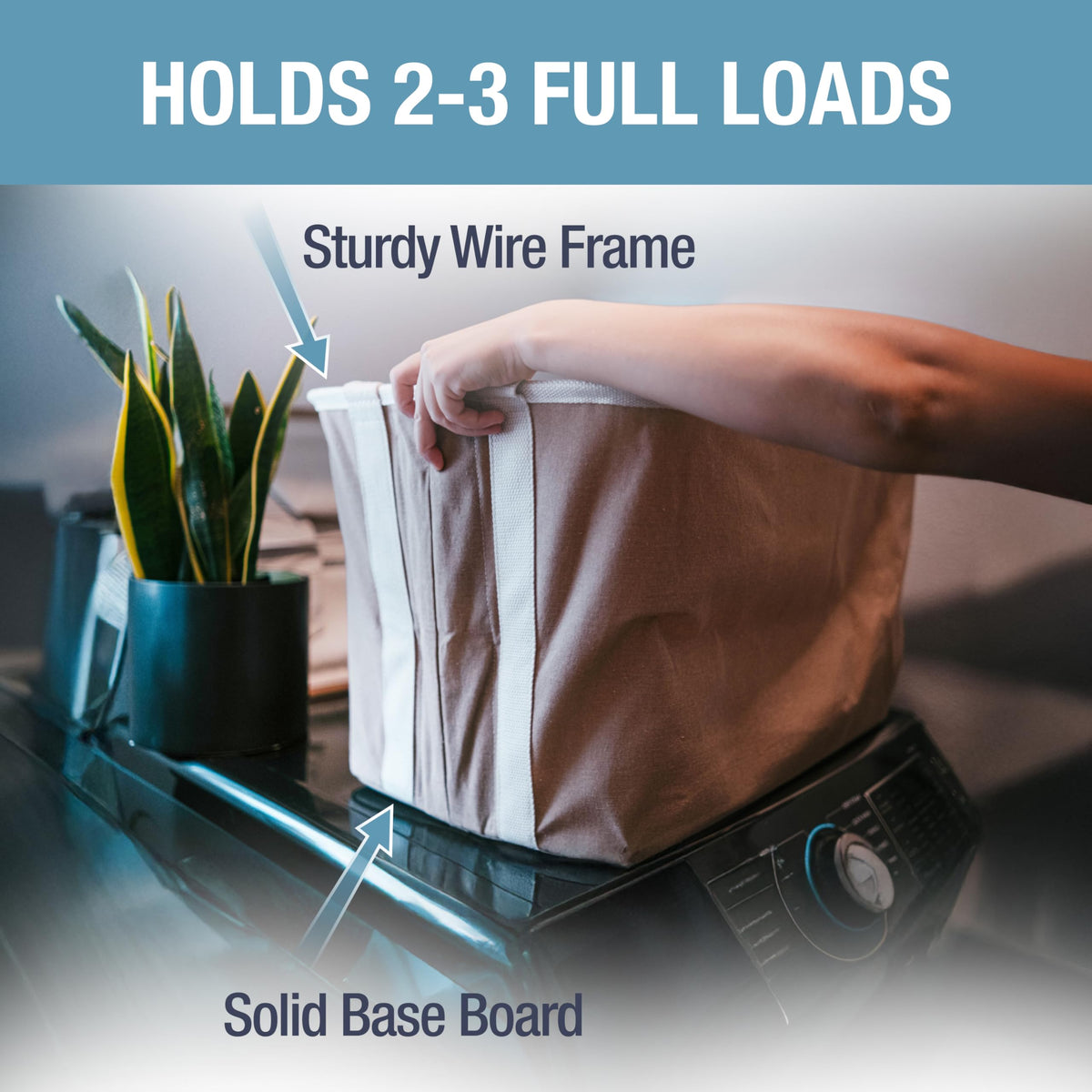 CleverMade LUXE basket folded flat highlighting compact storage
