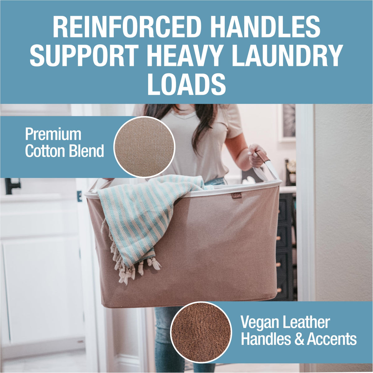 CleverMade LUXE vegan leather accents for premium styling
