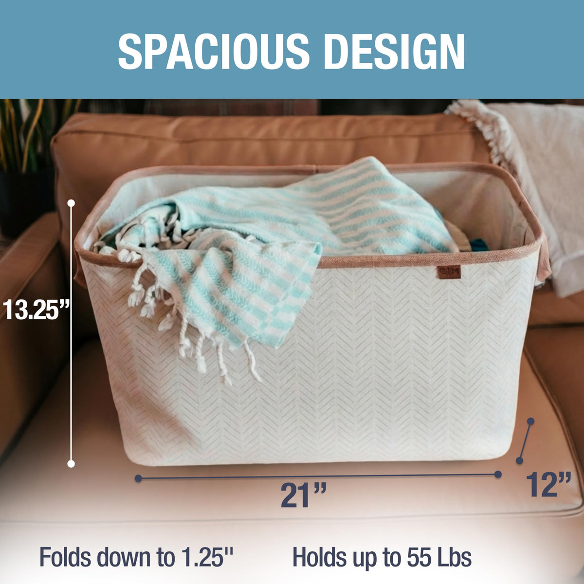 CleverMade LUXE cotton blend fabric with vegan leather accents