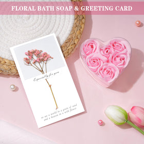 Clexela floral bath soap, luxurious lather for a calming soak.