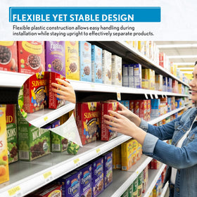 Clip Strip 11-9/16 inch length divider covering long shelf spaces