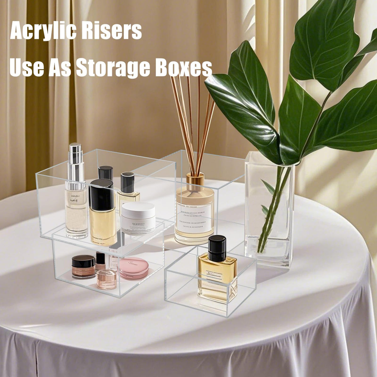 Cliselda clear display box 6x6x4 inch, great as a jewelry or craft organizer.