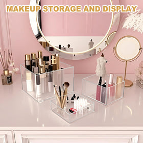 Cliselda hollow bottom display box flips up or down for versatile displays.
