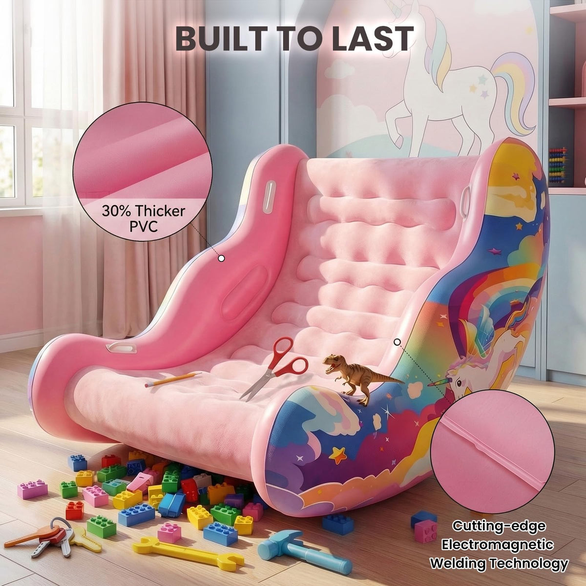 CLIYYD sensory chair supports up to 265 lbs for safe play.
