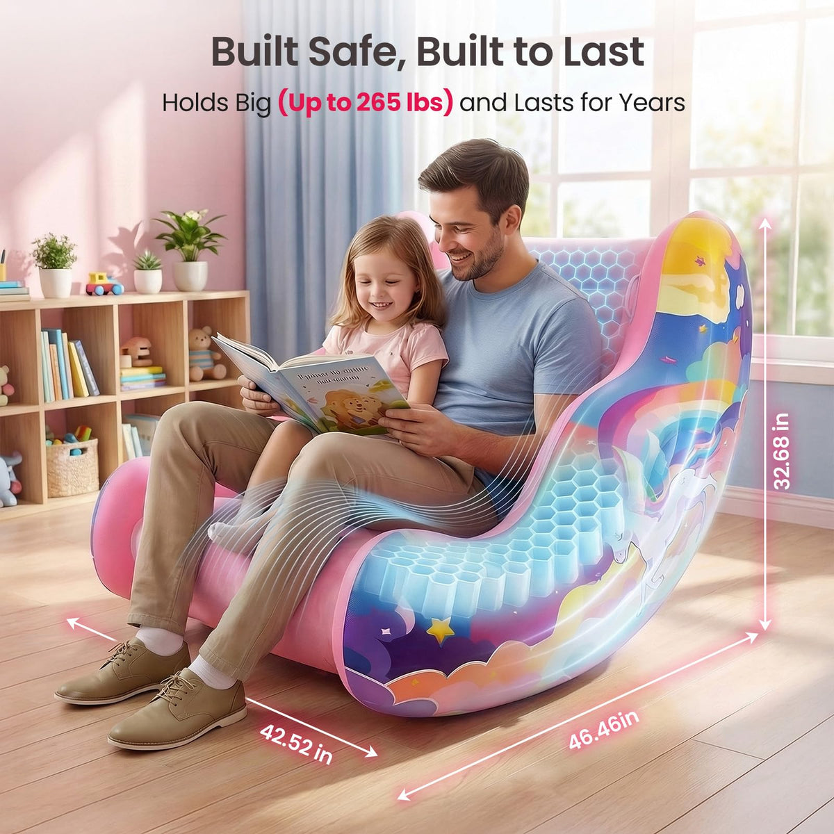 CLIYYD sensory chair heavy-duty PVC resists leaks for durability.