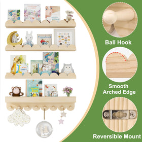 CLLASOU solid pine wood finish highlights natural knots and warmth.