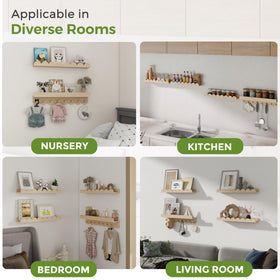 CLLASOU versatile shelves suit living rooms, bedrooms, nurseries, and entryways.