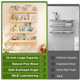 CLLASOU wall-mounted storage doubles as a nursery book shelf.